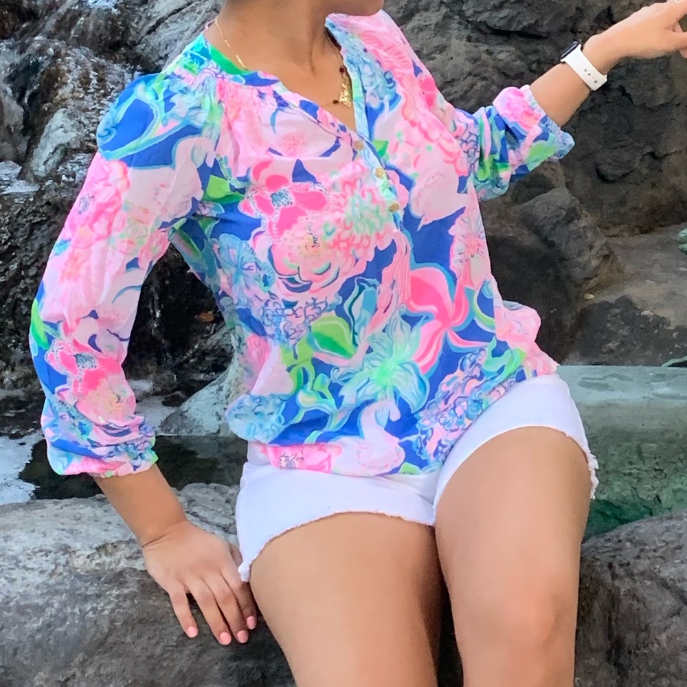 LILLY PULITZER SILK TOP